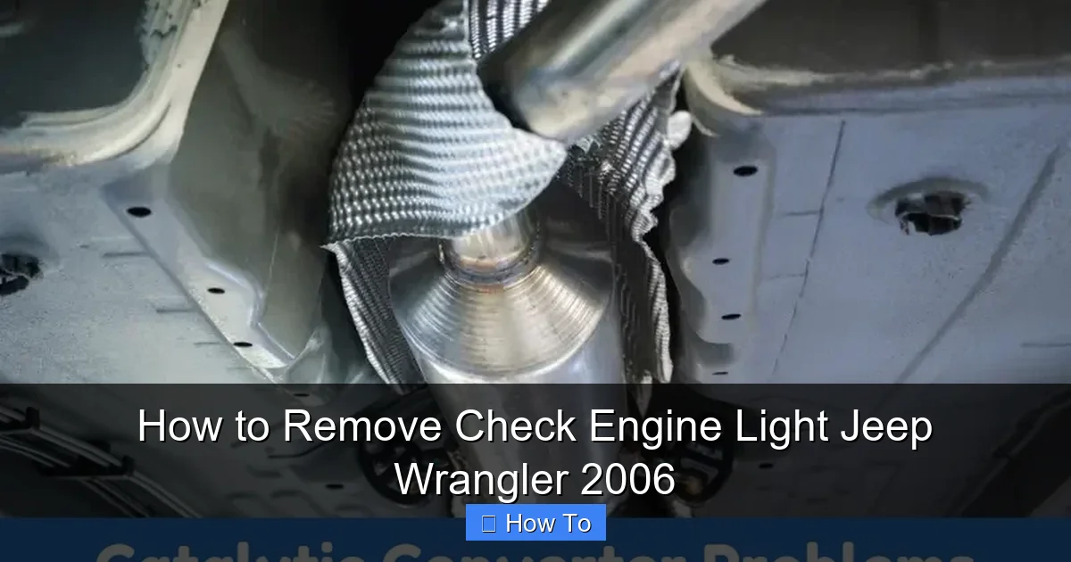 How to Remove Check Engine Light Jeep Wrangler 2006