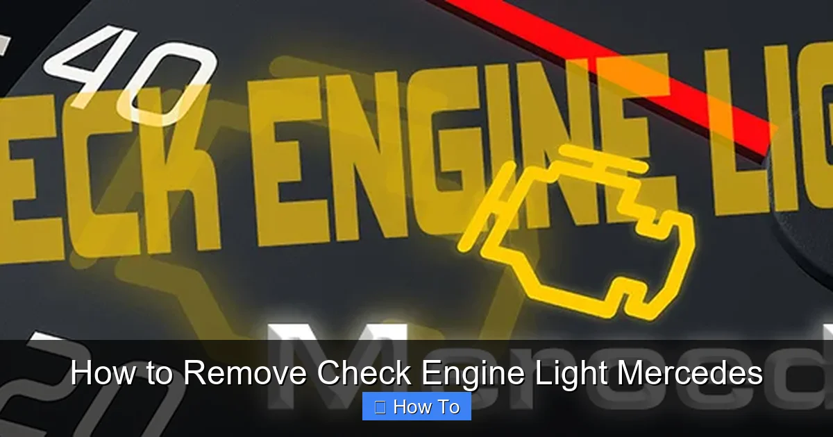 How to Remove Check Engine Light Mercedes