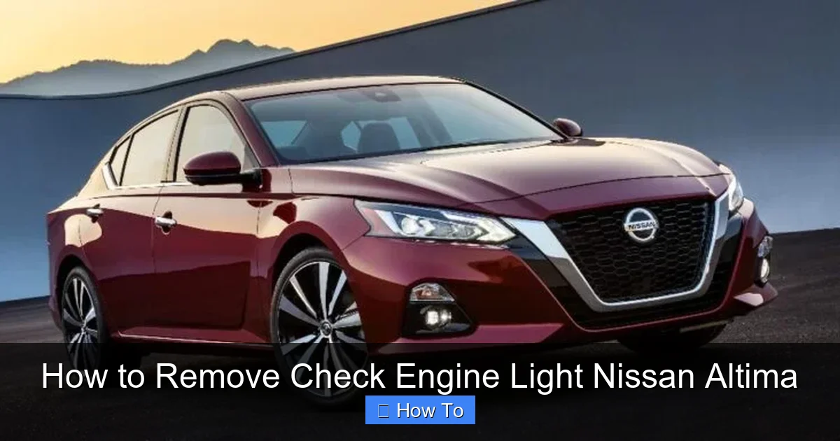 How to Remove Check Engine Light Nissan Altima