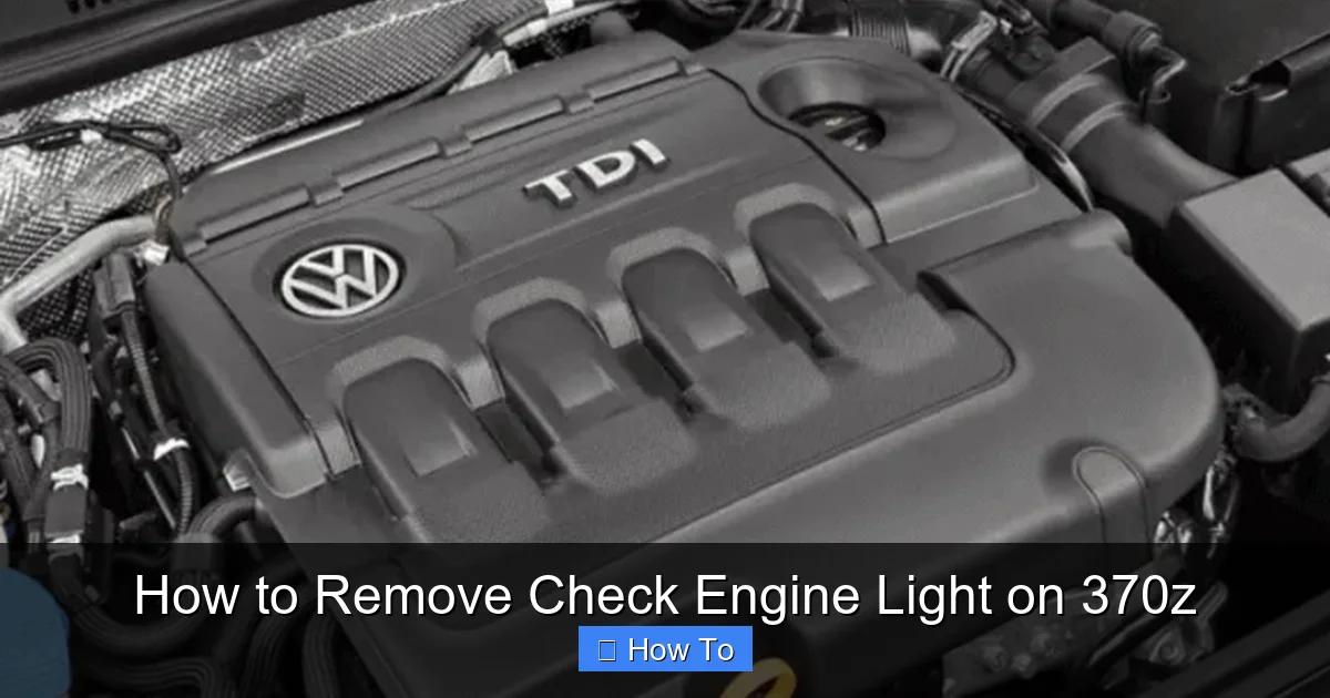 How to Remove Check Engine Light on 370z