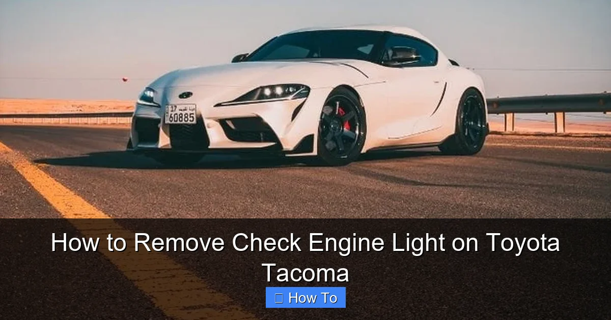 How to Remove Check Engine Light on Toyota Tacoma