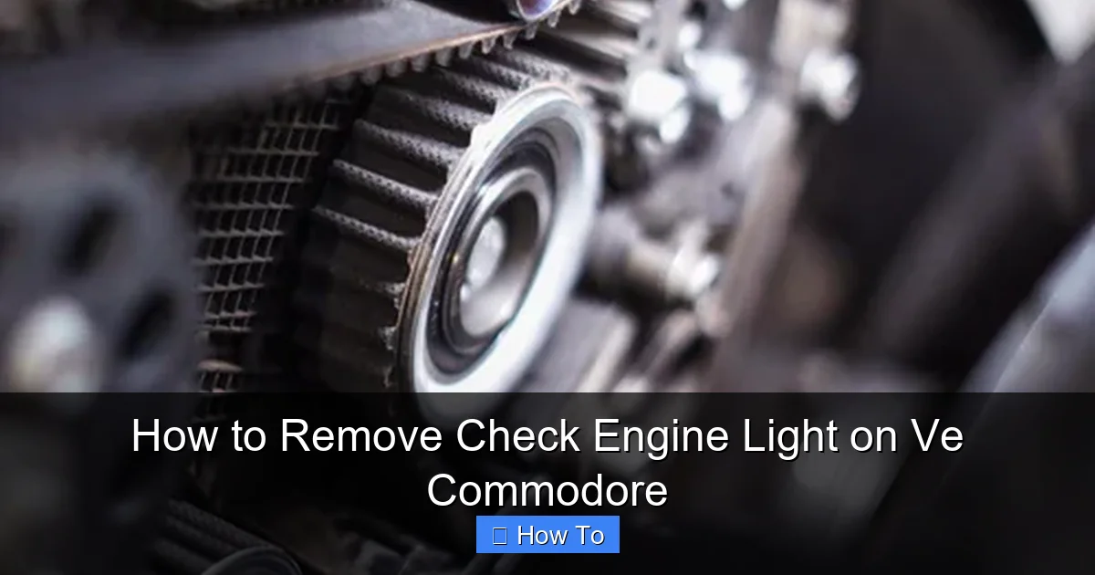 How to Remove Check Engine Light on Ve Commodore
