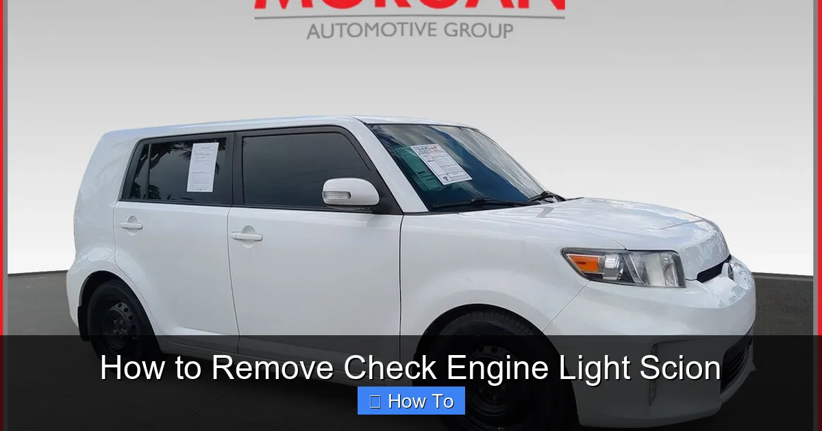 How to Remove Check Engine Light Scion