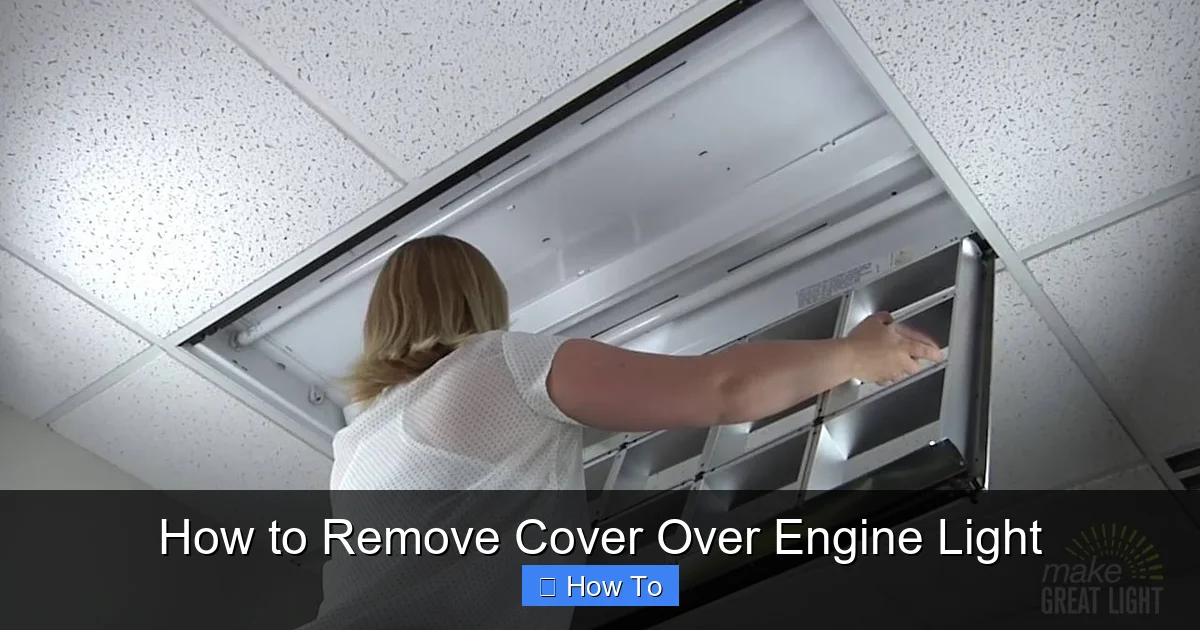 How to Remove Cover Over Engine Light