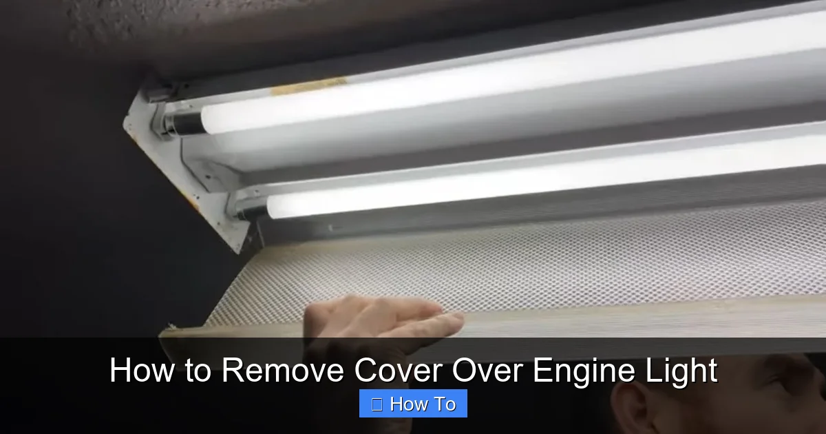 How to Remove Cover Over Engine Light