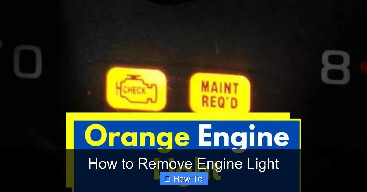 How to Remove Engine Light