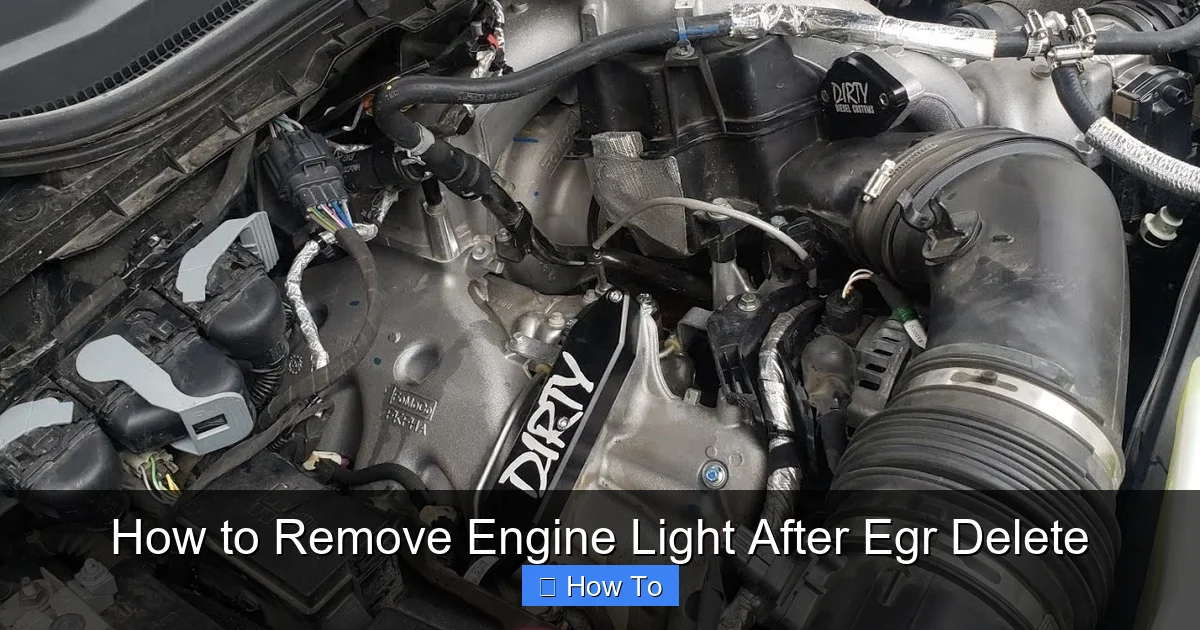 How to Remove Engine Light After Egr Delete