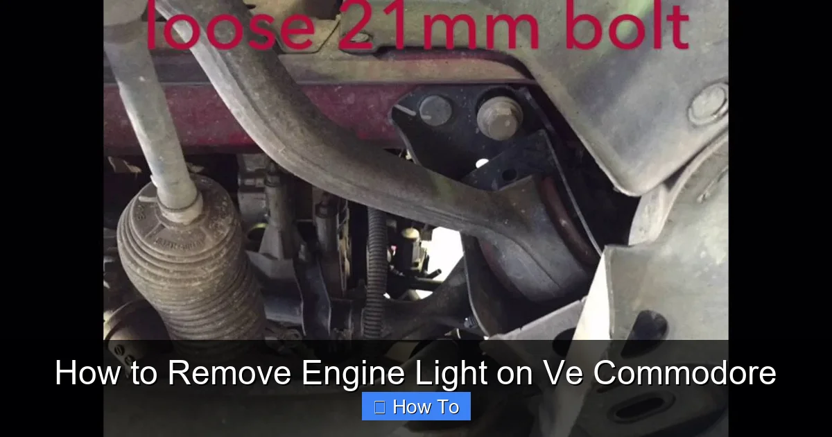 How to Remove Engine Light on Ve Commodore