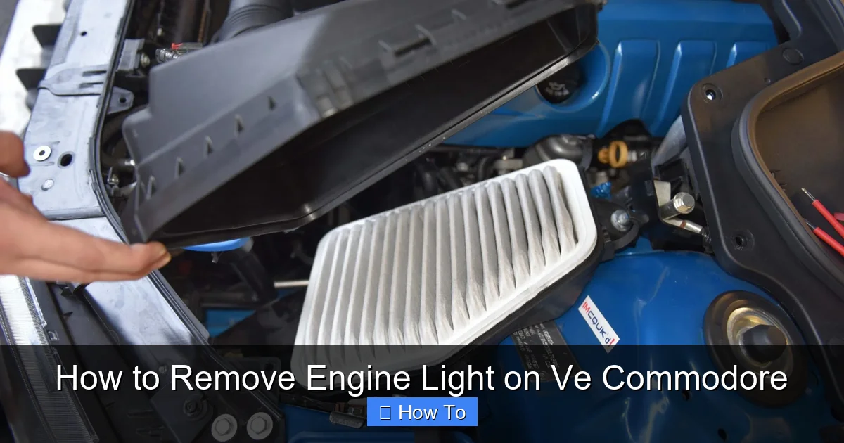 How to Remove Engine Light on Ve Commodore
