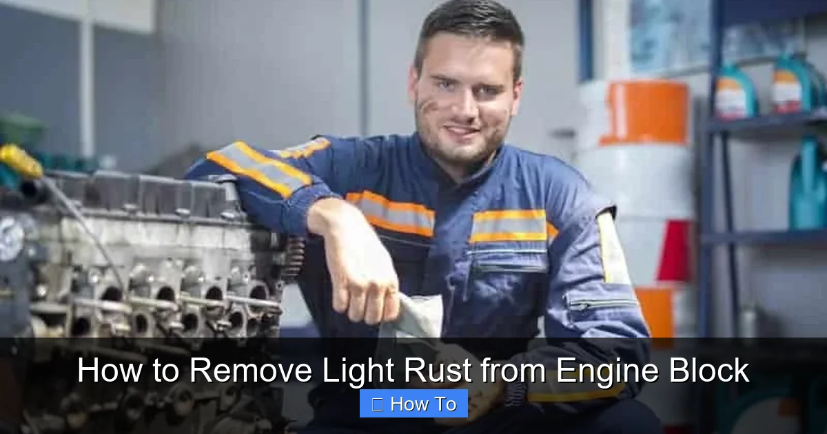 How to Remove Light Rust from Engine Block