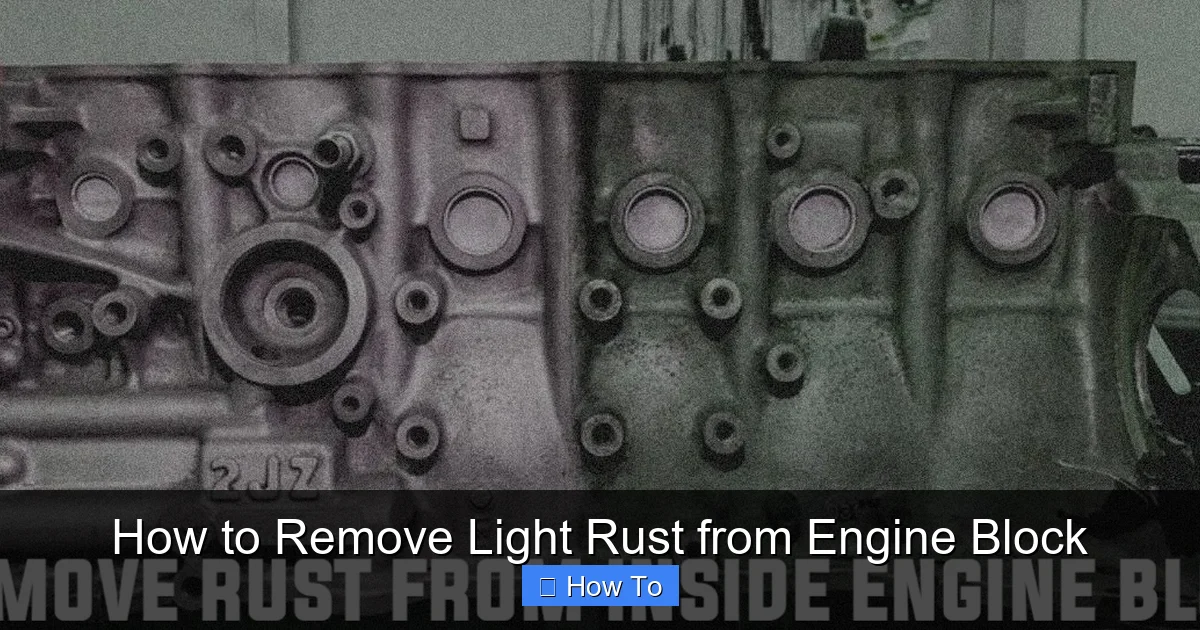 How to Remove Light Rust from Engine Block