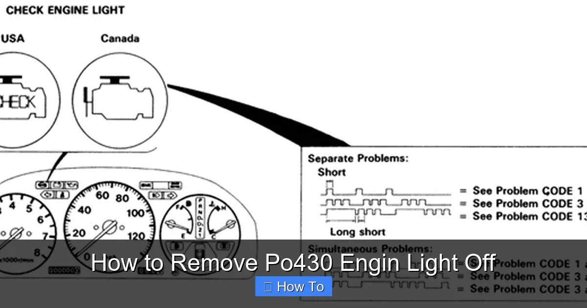 How to Remove Po430 Engin Light Off