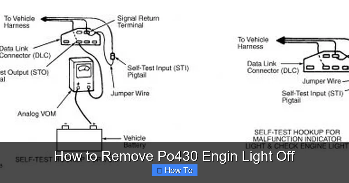 How to Remove Po430 Engin Light Off
