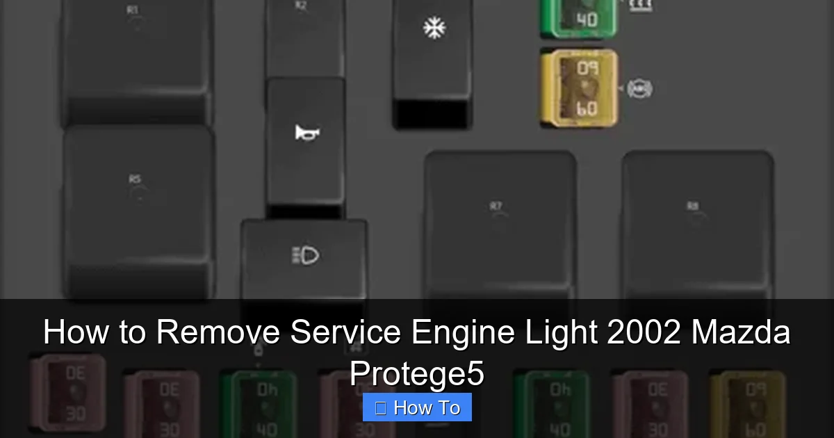 How to Remove Service Engine Light 2002 Mazda Protege5