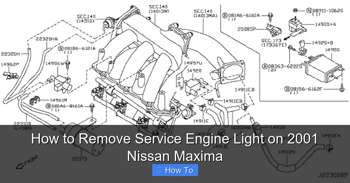 How to Remove Service Engine Light on 2001 Nissan Maxima