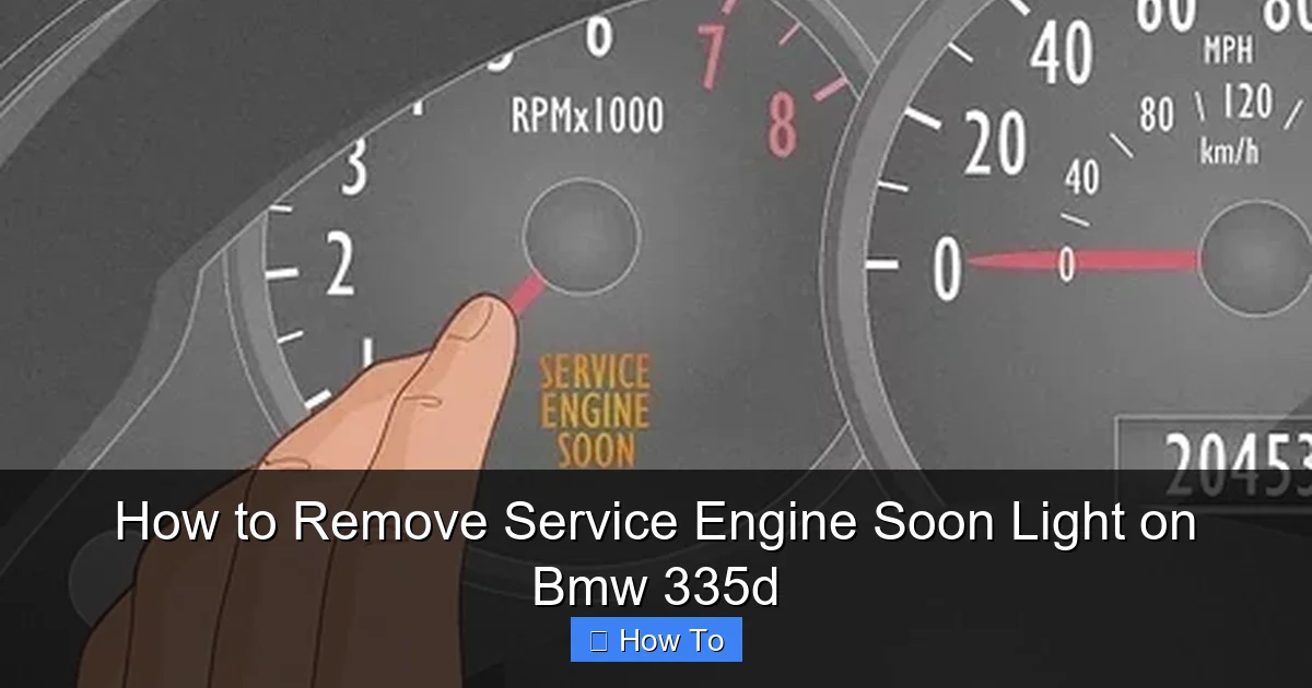 How to Remove Service Engine Soon Light on Bmw 335d