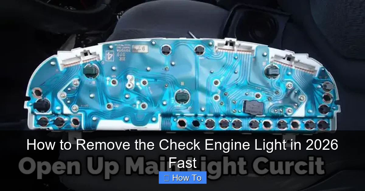 How to Remove the Check Engine Light in 2026 Fast
