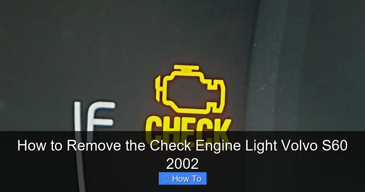 How to Remove the Check Engine Light Volvo S60 2002