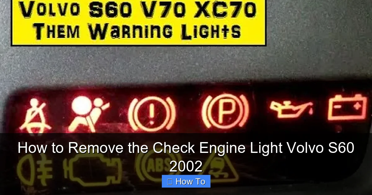 How to Remove the Check Engine Light Volvo S60 2002