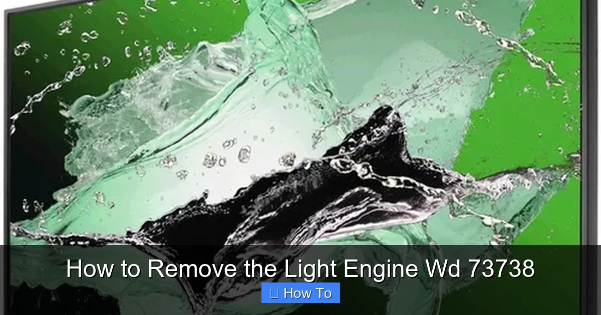 How to Remove the Light Engine Wd 73738