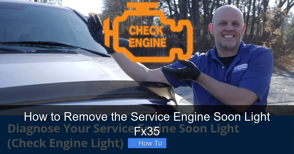 How to Remove the Service Engine Soon Light Fx35