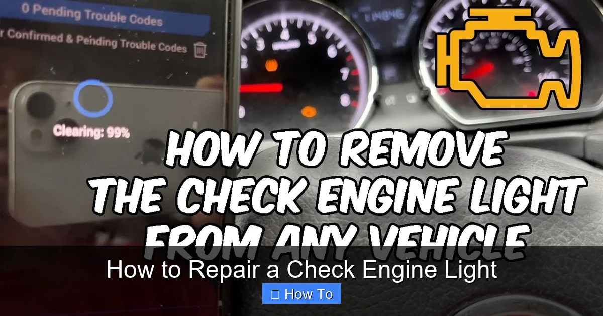 How to Repair a Check Engine Light