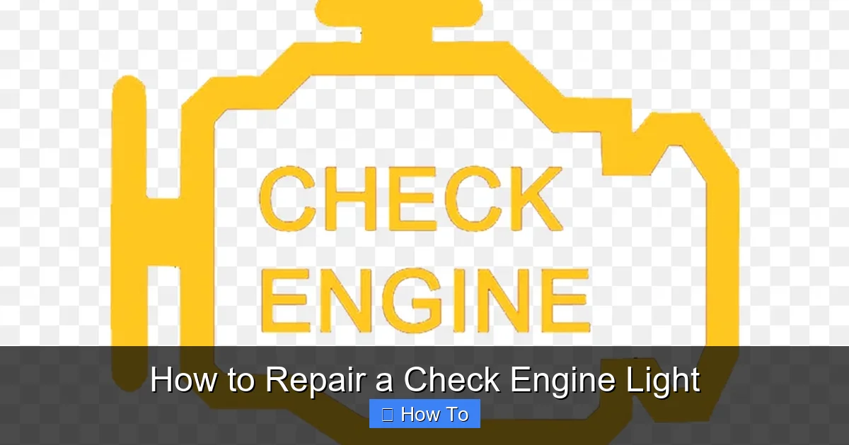 How to Repair a Check Engine Light
