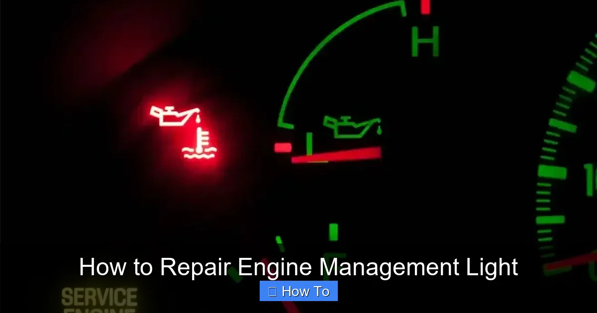 How to Repair Engine Management Light