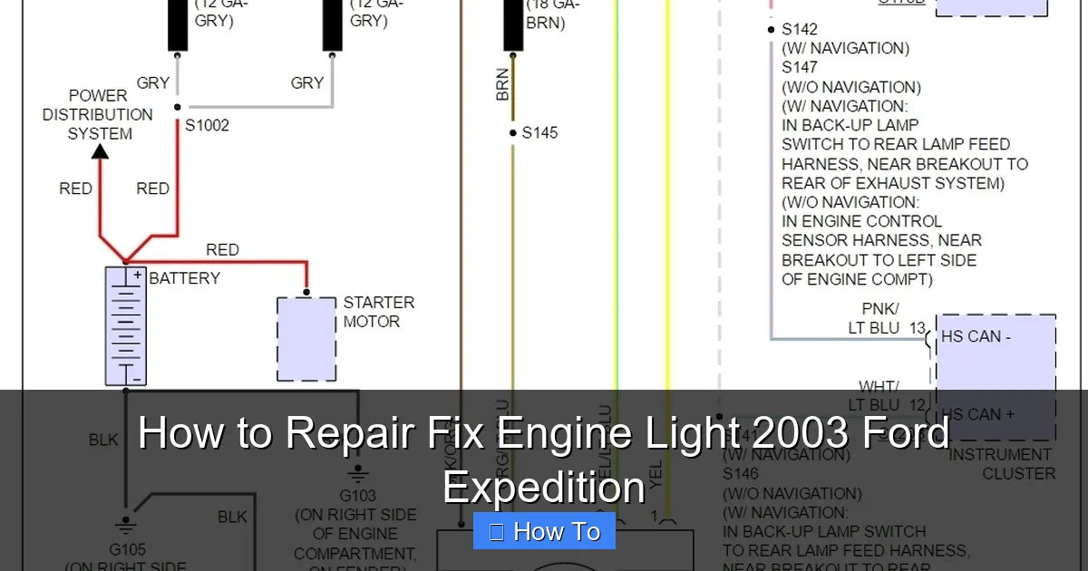 How to Repair Fix Engine Light 2003 Ford Expedition