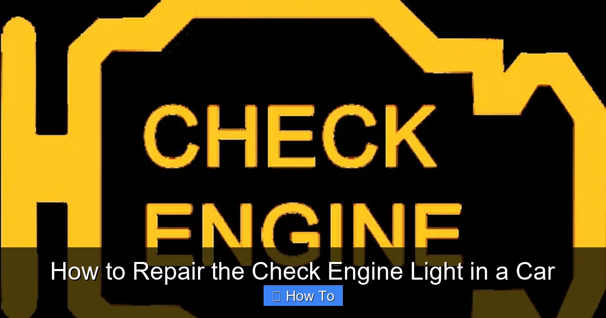 How to Repair the Check Engine Light in a Car