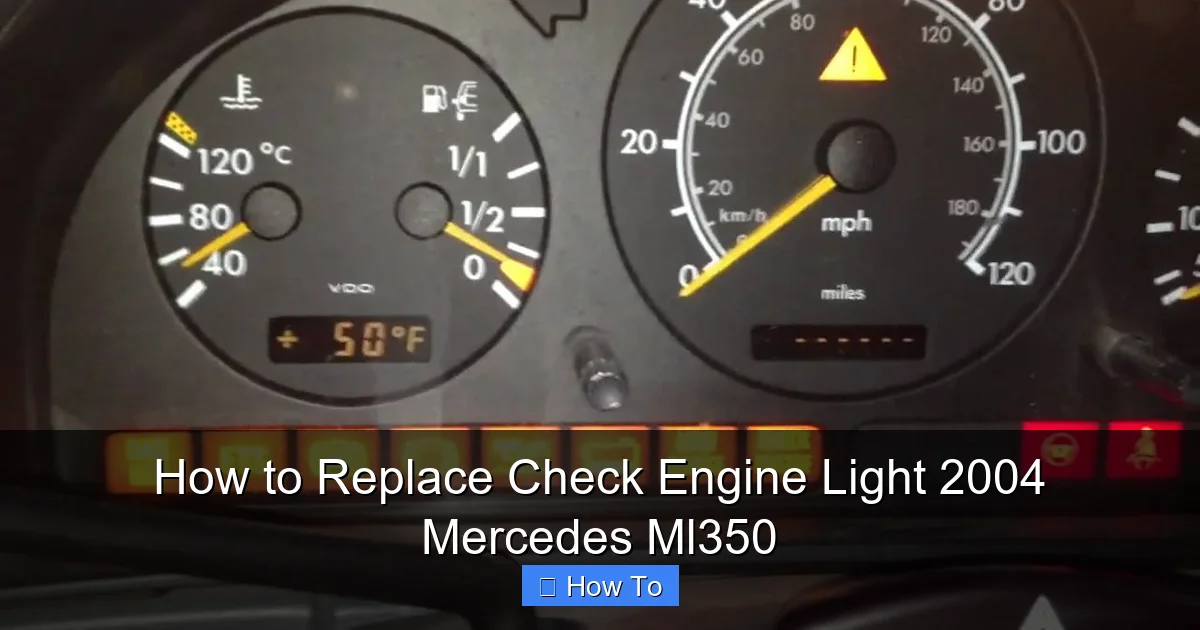 How to Replace Check Engine Light 2004 Mercedes Ml350