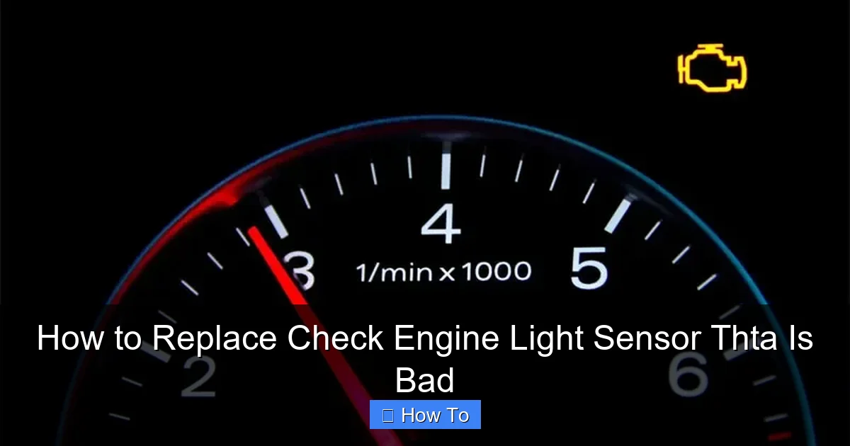 How to Replace Check Engine Light Sensor Thta Is Bad