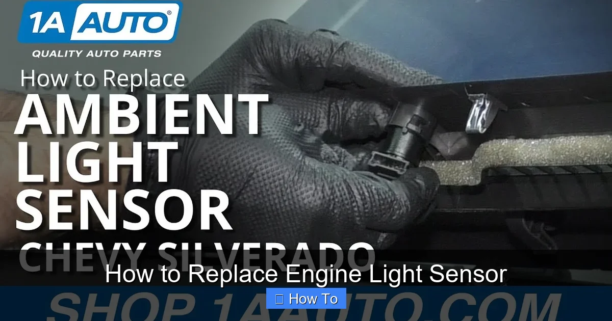 How to Replace Engine Light Sensor