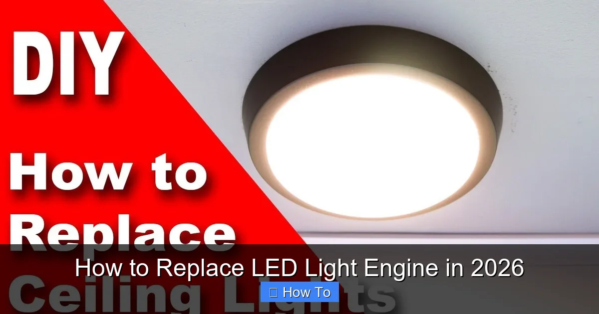 How to Replace LED Light Engine in 2026