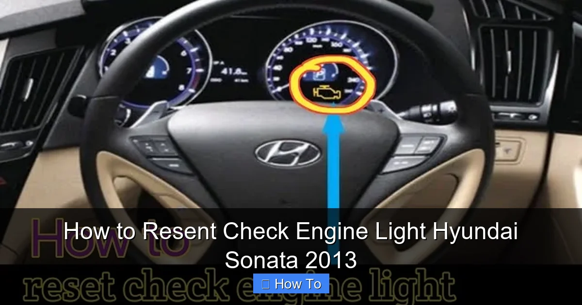 How to Resent Check Engine Light Hyundai Sonata 2013