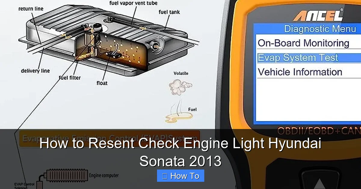 How to Resent Check Engine Light Hyundai Sonata 2013