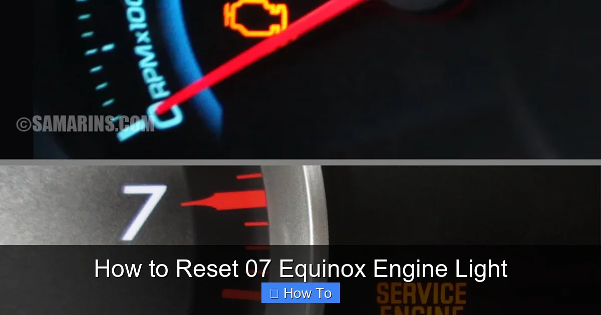How to Reset 07 Equinox Engine Light