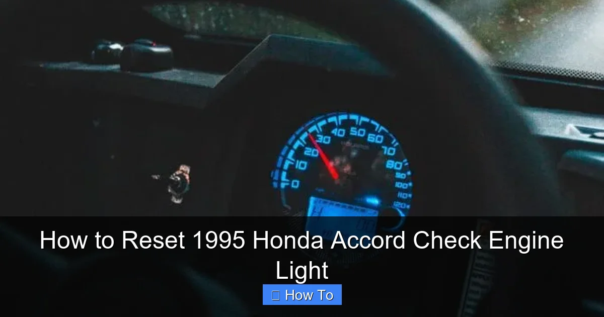 How to Reset 1995 Honda Accord Check Engine Light