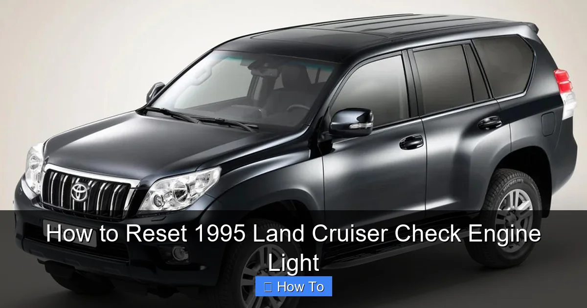 How to Reset 1995 Land Cruiser Check Engine Light