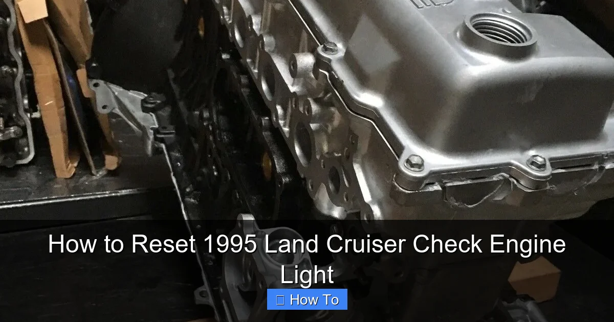 How to Reset 1995 Land Cruiser Check Engine Light