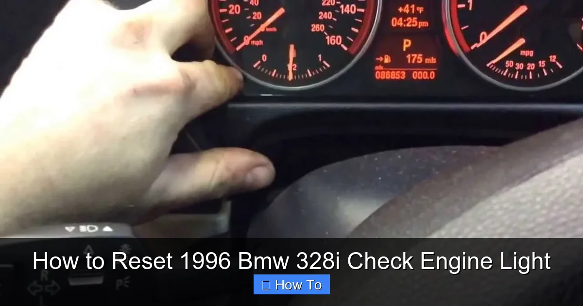 How to Reset 1996 Bmw 328i Check Engine Light