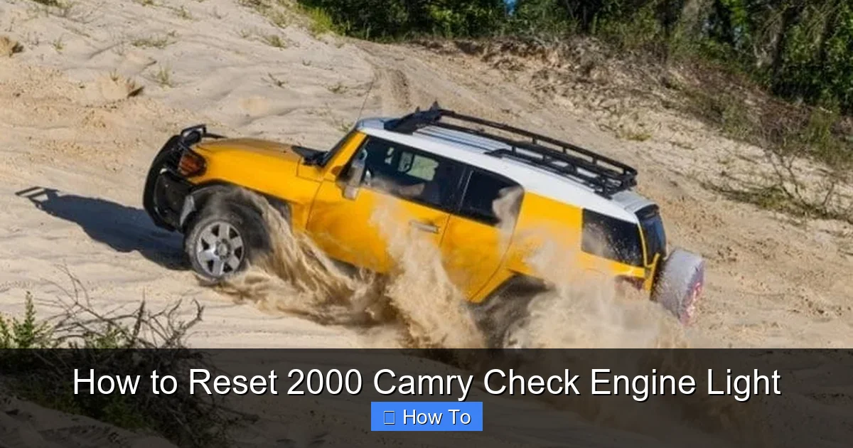 How to Reset 2000 Camry Check Engine Light