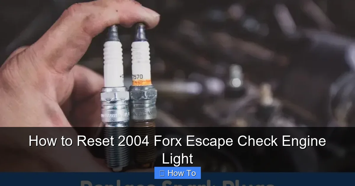 How to Reset 2004 Forx Escape Check Engine Light