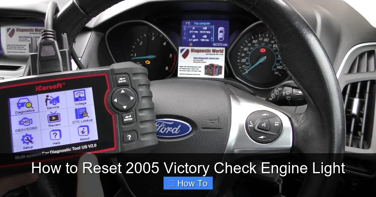 How to Reset 2005 Victory Check Engine Light
