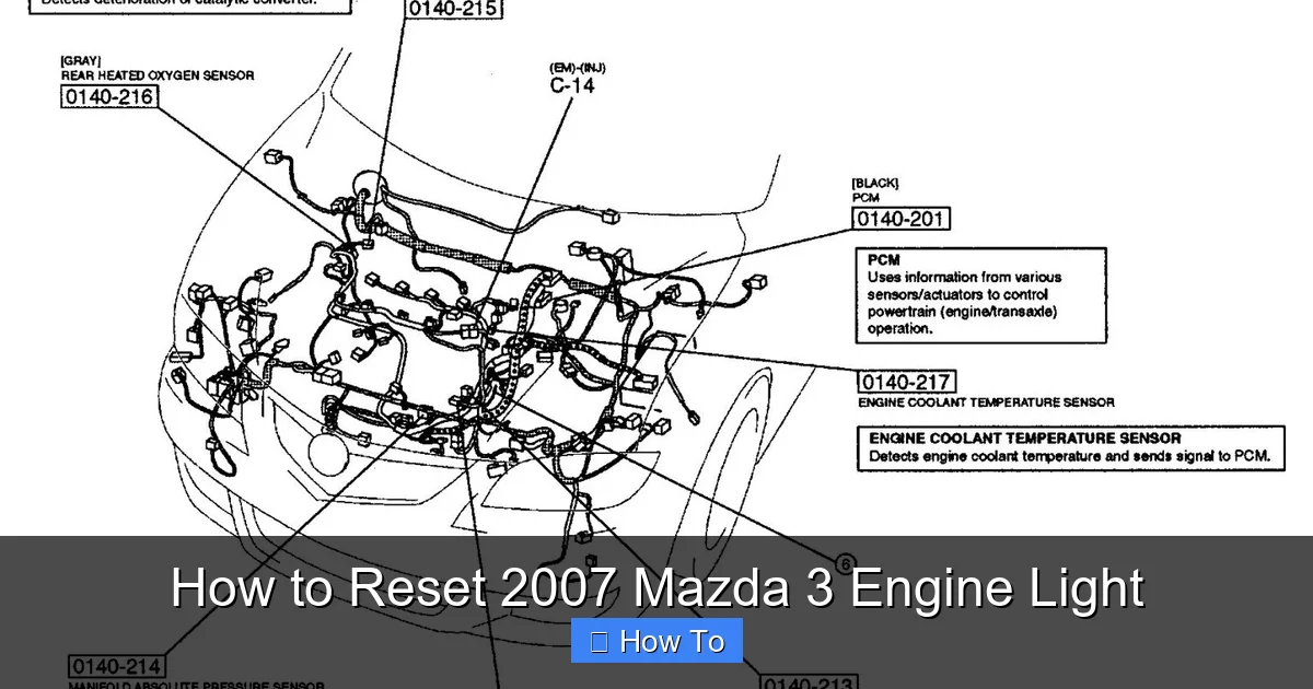 How to Reset 2007 Mazda 3 Engine Light