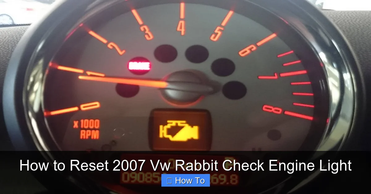 How to Reset 2007 Vw Rabbit Check Engine Light