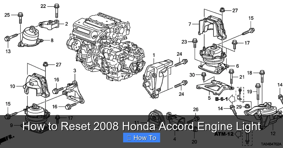 How to Reset 2008 Honda Accord Engine Light