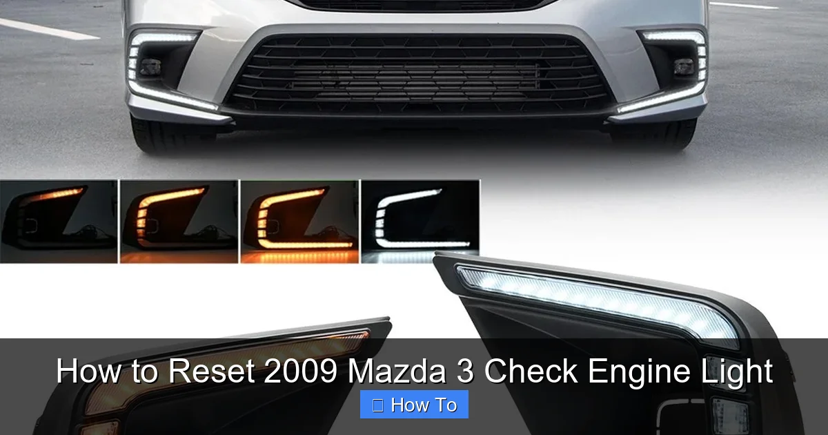 How to Reset 2009 Mazda 3 Check Engine Light