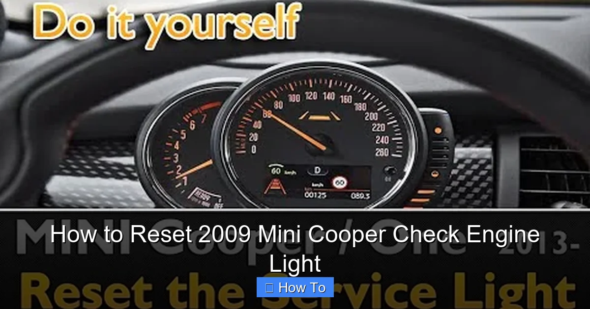 How to Reset 2009 Mini Cooper Check Engine Light