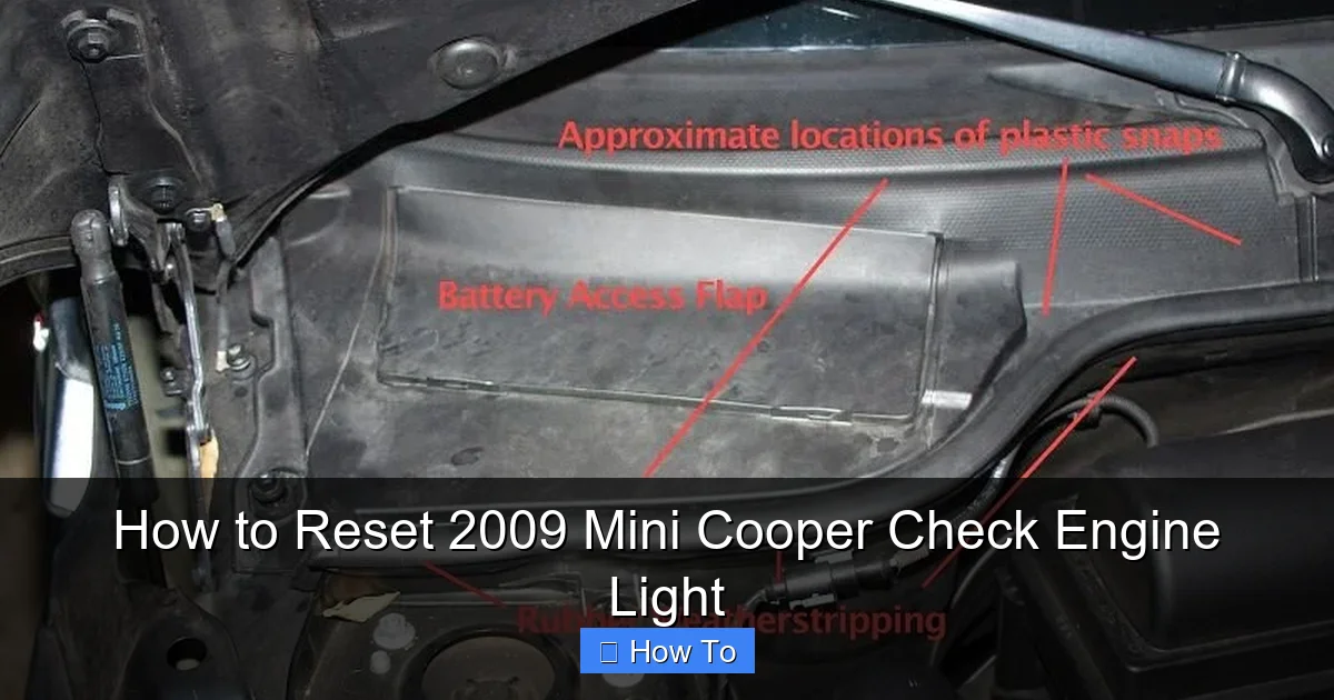 How to Reset 2009 Mini Cooper Check Engine Light